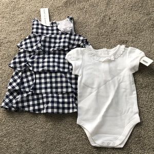 Janie and Jack gingham outfit Sz 3-6 months